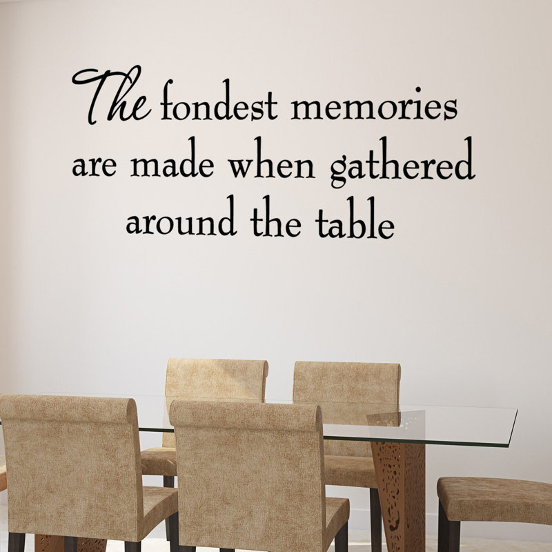 Les souvenirs les plus tendres sont faits lorsqu’ils sont rassemblés autour de la table de décalcomanie murale Griffeth