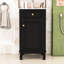 Compact Freestanding Bathroom Vanity with Ceramic Sink, Soft-Close Door and Adjustable Shelf-1612424963