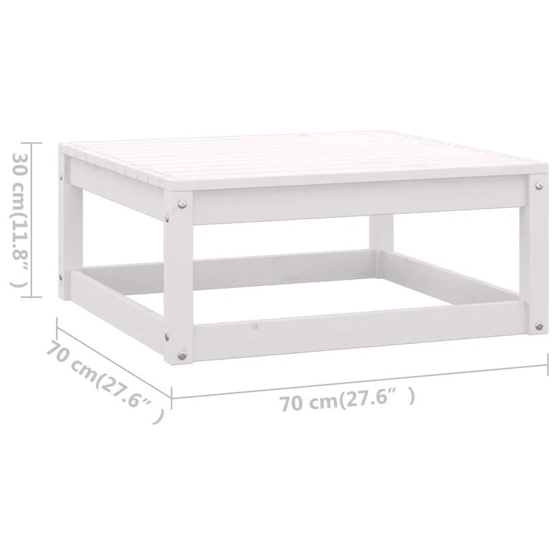 Dyma Solid Wood 7 - Person Seating Group, White