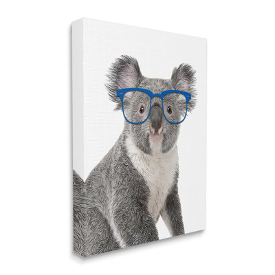 Au-565-Toile, koala sauvage portant des lunettes, animal sur toile par Annalisa Latella, impression