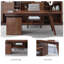 Bureau en bois de noyer massif-1182834602