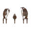 Ensemble d'objets de jardin décoratifs peints à la main (3 pièces) | 100% métal, épaisseur: 0,06 pouce | Tailles: 13,8 po x 9,1 po, 7,1 po x 4,7 po, 15,7 po x 10,2 po | Couleurs de l'Antiquation | Aucun assemblage requis, décoration unique pour la maison et le jardin-633595782