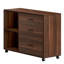 Classeur latéral mobile avec tiroirs et tablettes, armoire de rangement à roulettes, brun-1074431522