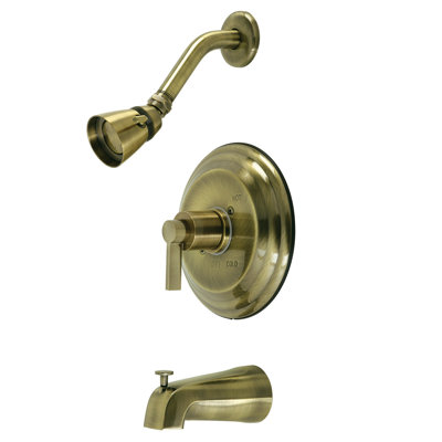Robinet de baignoire et douche à pression équilibrée à poignée simple Kingston Brass NuvoFusion