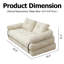 Canapé-lit pliant à compression avec dossier, canapé-lit escamotable désossé avec poignée, fauteuil à billes convertible 2 en 1 au canapé-lit, canapé pliant confortable pour la chambre à coucher et le salon Loveaeat-1052745253