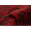 Tapis noir / rouge noué à la main de conception unique 4 pi x 6 pi 5 po Aniesa