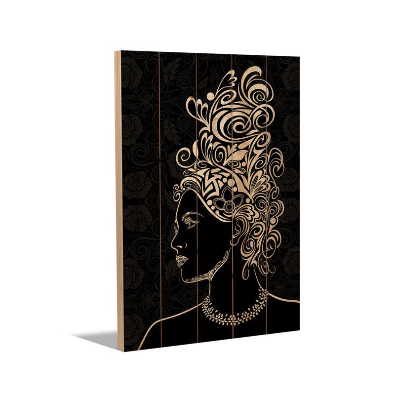 Impression sur bois en bois - Beauté et grâce en noir et blanc par 5by5collective, H 26 po x l 18 po