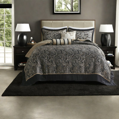Luxury 5-piece Jacquard Bedding Set, Cotton-filled, Traditional Style For Queen Bed