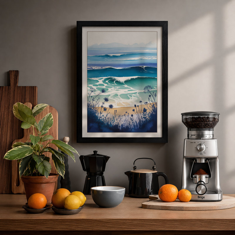 Layers Coastal - Print, A1 - 84.1 x 59.4 cm, Black