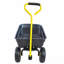 Camion à benne basculante pliante en poly pour voiture avec cadre en acier, 10 pouces. Pneumatique, capacité de 300 lb, corps de 55 L, noir