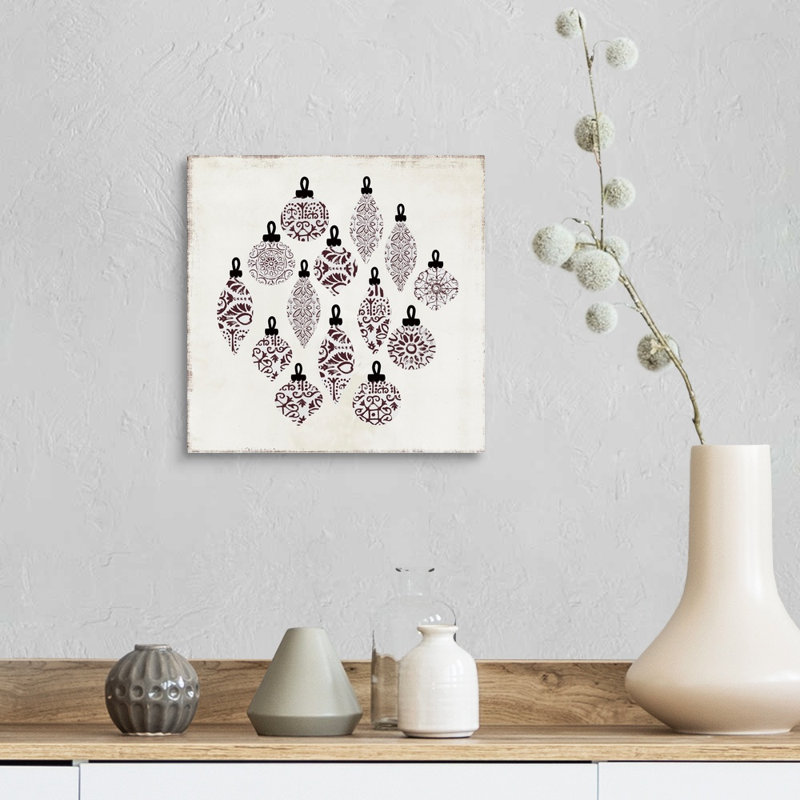 Motif d’ornement-reproduction d’art sur toile, H 12 po x l 12 po x P 1,25 po, Toile tendue