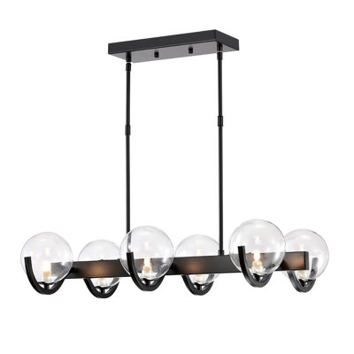6 - Light Dimmable Modern Linear Chandelier
