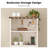 2 Drawers Farmhouse Tall Nightstand with Charging Station and Bookshelf-122980703-132286797