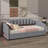 Twin XL Upholstered Daybed With Dual Storage & LED, Solid Wood Expandable Bed With Ergonomic Backrest, Convertible Twin XL To King-573076037