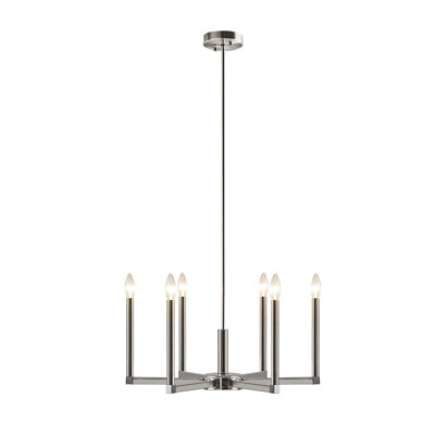 6-Light Contemporary Candelabra Styled Chandelier