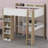 Wood Loft Bed With Built-In Storage Shelves, Clothes Rails And Desk-1540950303