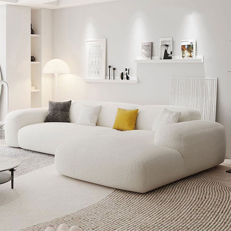 Canapé modulaire 2 pièces rembourré, H 28,35 po x l 110,24 po x P 62,99 po, Orienté à droite