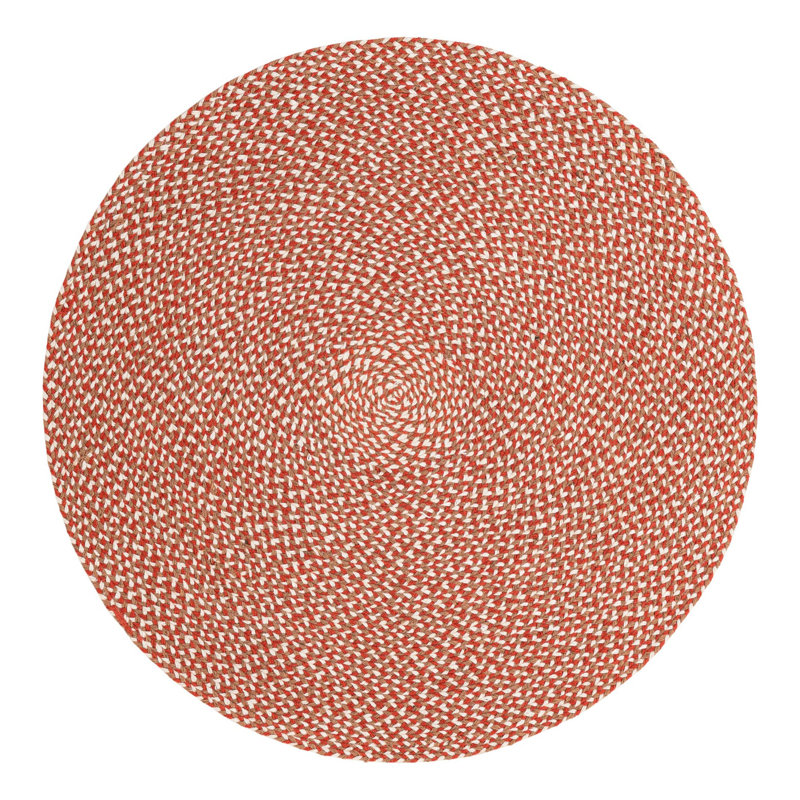 Tweed Braided Jute Rug, Round 4'1"