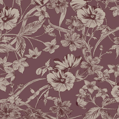 Papier peint floral Faded Glamour