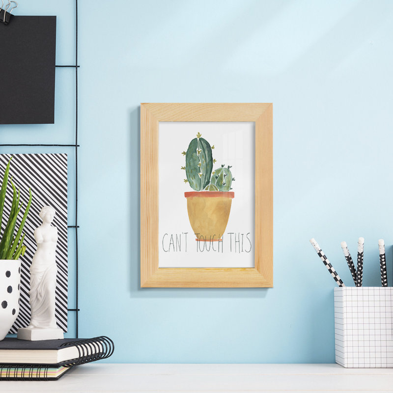 Delmi " Punny Plant I ", 8" H x 6" W x 1" D, Natural