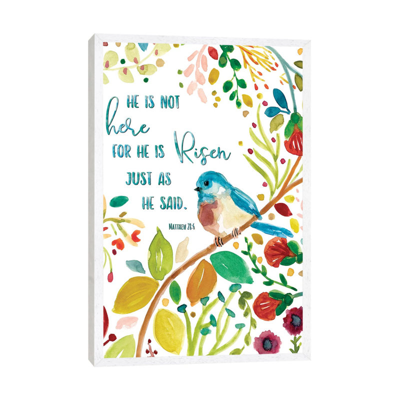 He Is Risen by Carol Robinson - Print on Canvas, 66.04 cm H x 45.72 cm W, White Framed