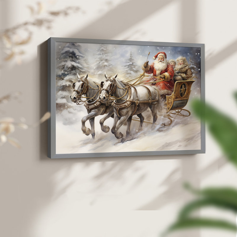«Chirstmas Art» - CECLXI - Reproduction encadrée - Restickable, H 22 po x l 28 po, Gris