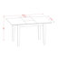L'ensemble de 5 pièces de salle à manger comprend une table de salle à manger rectangulaire avec feuille papillon et 4 chaises rembourrées en similicuir vert automne-1217152984