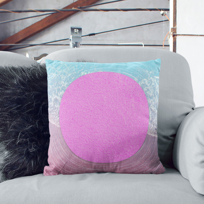 Pink Sun Scatter Cushion, 55cm H x 55cm W x 20cm D
