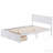Full Size Platform Bed with Under-bed Drawers, White