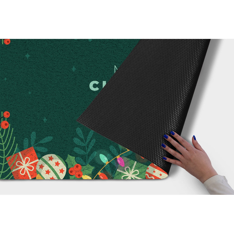 Christmas Ornament Non-Slip Outdoor Door Mat, 100cm W x 150cm L