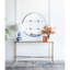 Miroir mural rond 36 po en verre antique avec détail floral - pour la salle de bain, le vestibule, la console 36,86 po x 1,52 po