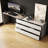 Extendable Vanity Dressing Table Adjustable L-Shaped Home Office Vanity Desk With 6 Drawers-879536958