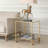 Abstract End Table with Storage
