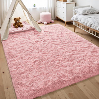 8 ft x 10 ft Soft Fluffy Area Rug,Plush Memory Foam Rug with Non-Slip Backing