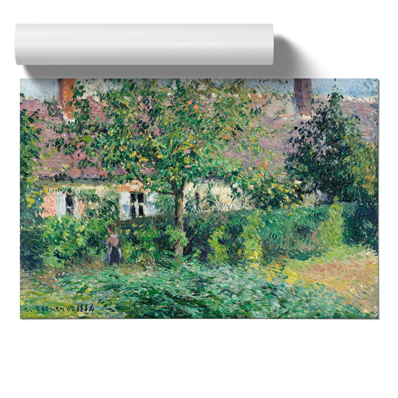 The Peasant House by Camille Pissarro - No Frame Painting, 30cm H x 42cm W x 0.1cm D