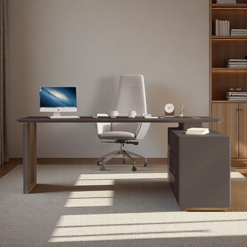 Bureau simple avec tiroir pour ordinateur, Gris, H 29,53 po x l 70,87 po x P 47,24 po