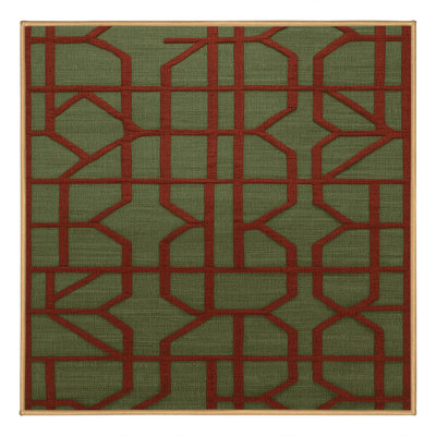 Tapis brun treillis lavable à la machine