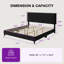 Ensemble de lit plateforme tapissier et matelas, matelas en mousse viscoélastique gélifiée 12 "-189680624-189680626