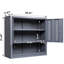 Armoire de rangement murale grise de 30,92 po de hauteur avec porte, armoire à outils flottante, tablettes amovibles, mouvement de charnière précis en acier pour cuisines, sous-sols, entrepôts, assemblage rapide,