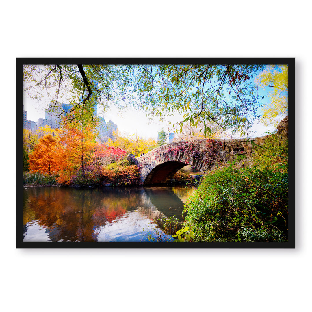 Gerahmtes Poster Brücke im Central Park