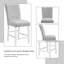 Ensemble de 2 chaises à hauteur de comptoir en velours gris élisaveta Elizabeth (ensemble de 2)