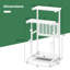 Bureau mobile à hauteur ajustable avec roulettes et repose-pieds, mobile