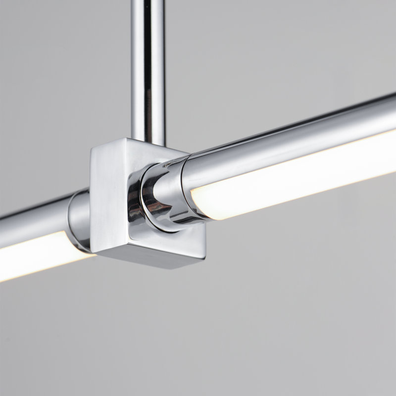 Luminaire suspendu à 2 lumières, Chrome poli