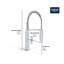 Eurocube® Pull Out Single Handle Kitchen Faucet with SilkMove® and with Accessories-18944085