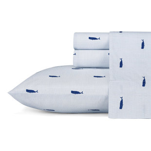 Ensemble de draps en coton percale Nautica