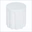 Table d'appoint blanche cylindrique MGO avec texture rainurée verticale