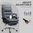 Microfibre Vibration Massage Office Chair, Dark Gray-106882791