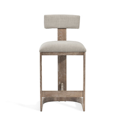 Brooklyn Upholstered Stool with Solid Wood Frame
