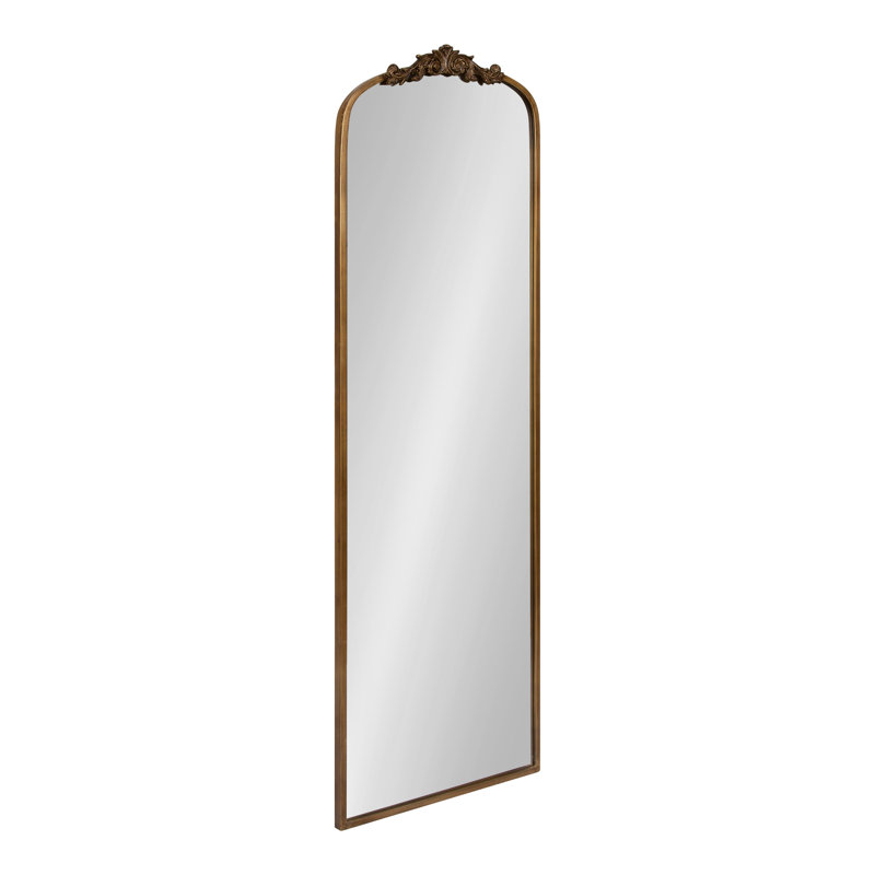 Anglo Metal Flat Mirror, Gold, 58" x 18"