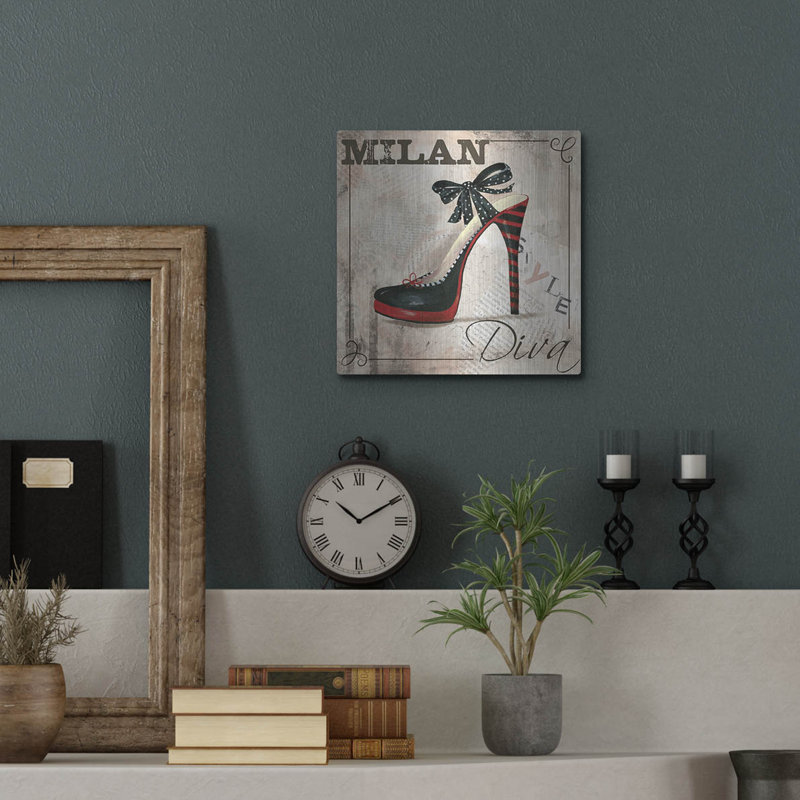  «Milan Style» par Fiona Stokes-Gilbert, art mural en métal, H 12 po x l 12 po